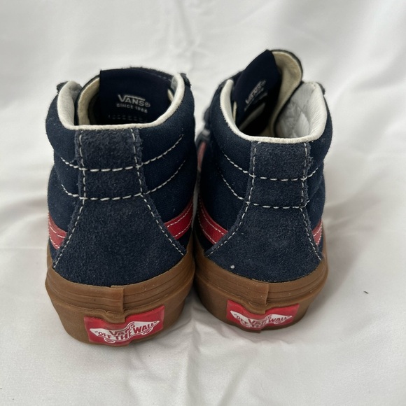 Vans Kids NEVER WORN Clean Navy and Red Sneakers - Picture 6 of 8